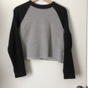 Cropped Baseball Sweatshirt